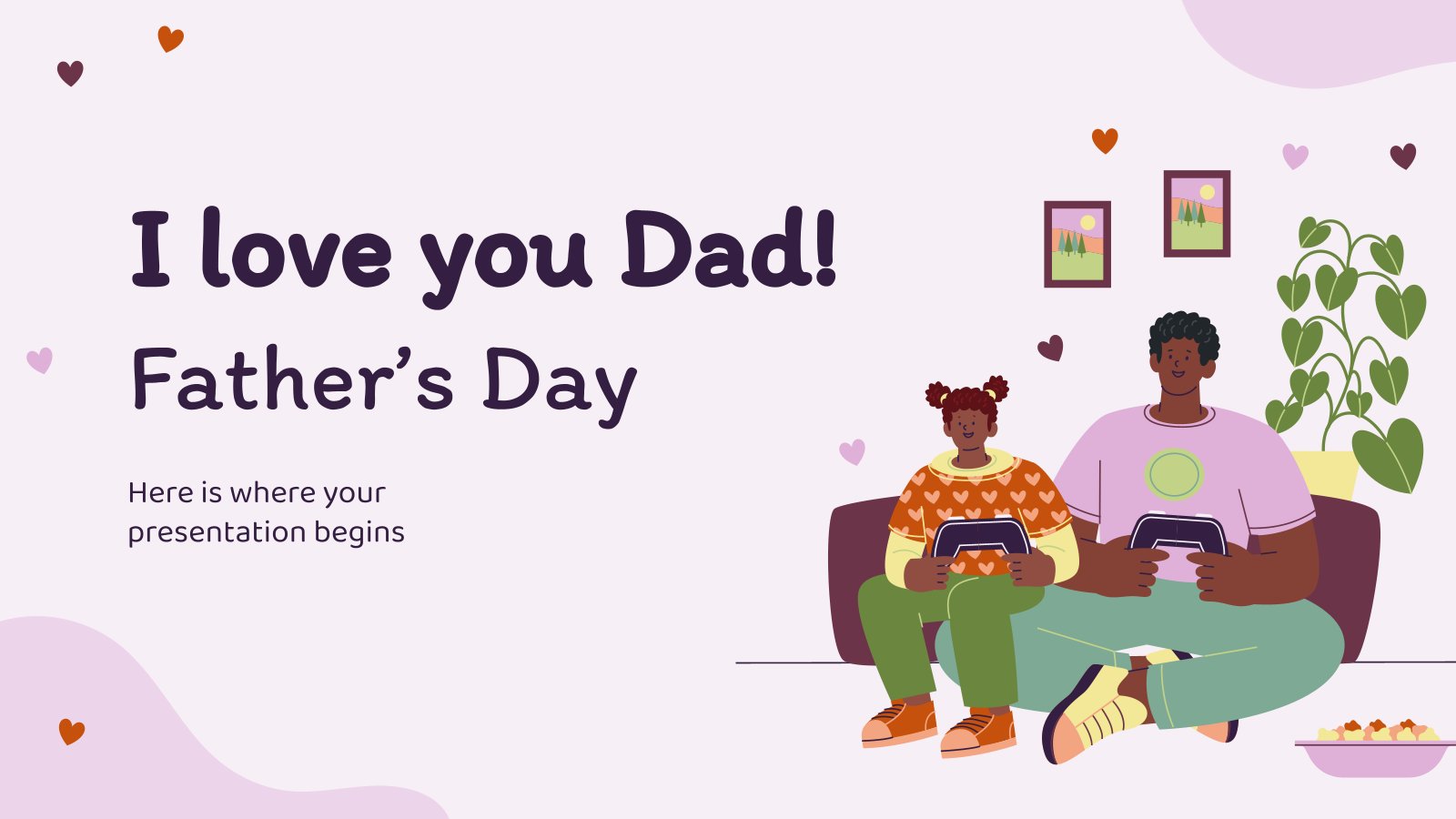 I love you Dad! Father's Day presentation template 