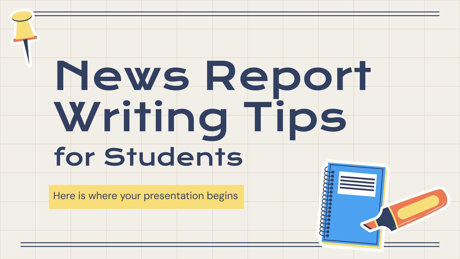 News Report Writing Tips for Students presentation template 