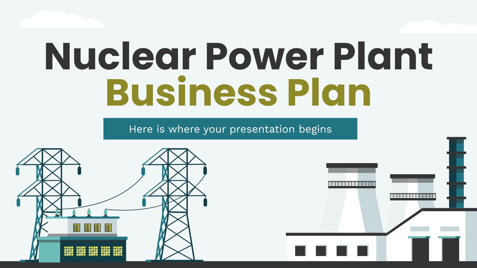 Plantilla de presentación Plan de negocios de la central nuclear