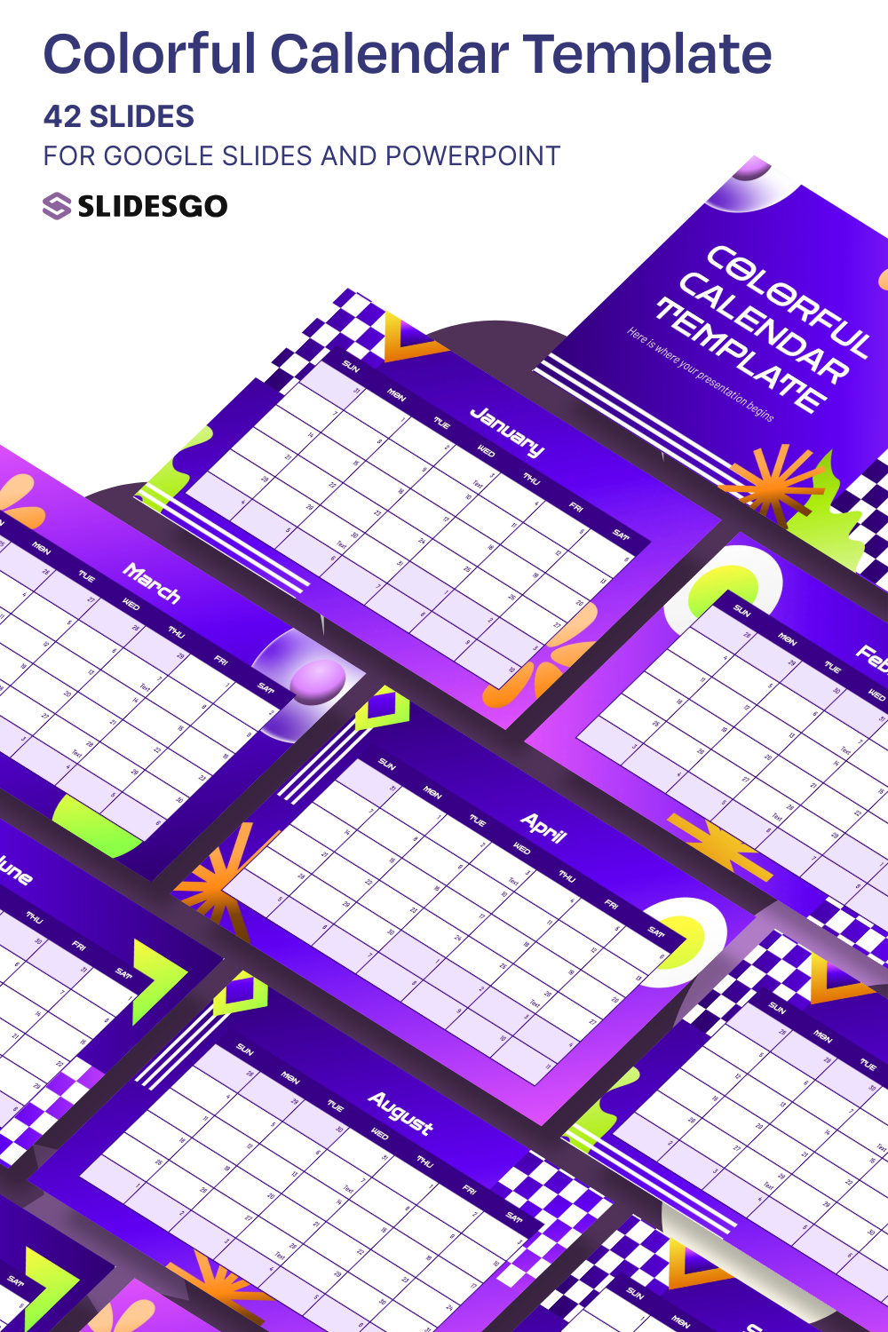 Colorful Calendar Template Presentation