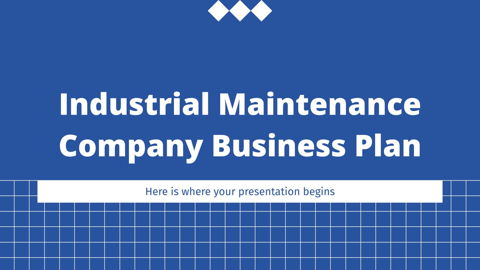 Plantilla de presentación Plan de negocios de la empresa de mantenimiento industrial