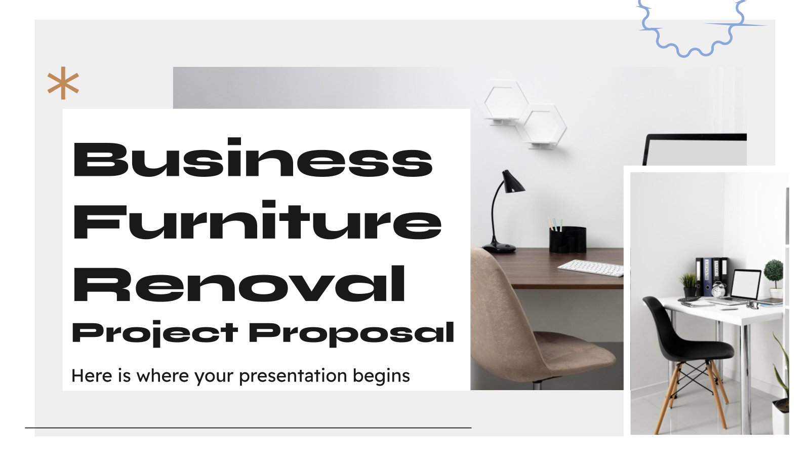 Business Furniture Renoval Project Proposal presentation template 