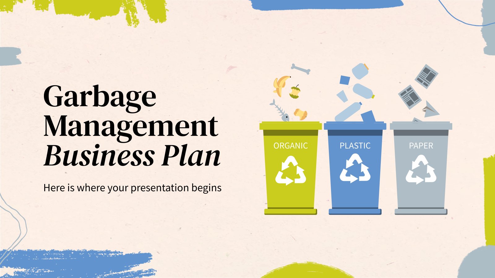 Garbage Management Business Plan presentation template 