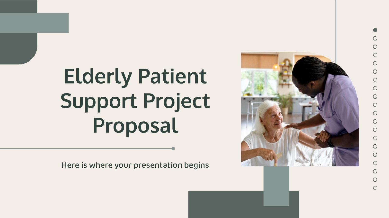 Proposition de projet de soutien aux patients âgés Modèles de présentation