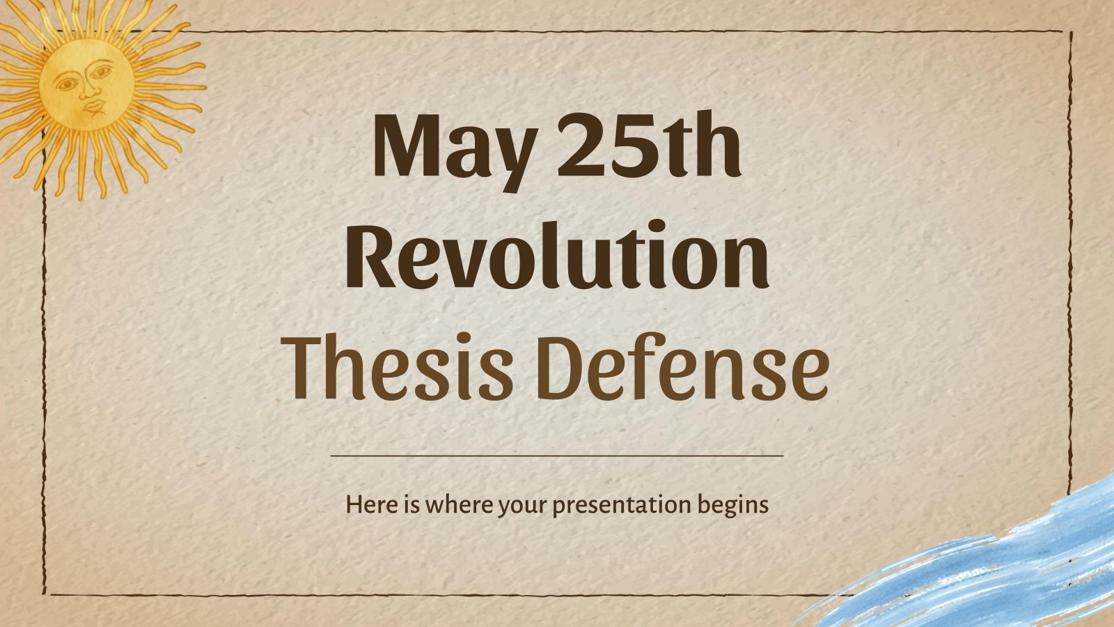 May 25th Revolution Thesis Defense presentation template 