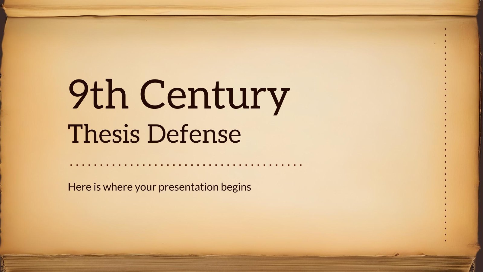 9th Century Thesis Defense presentation template 