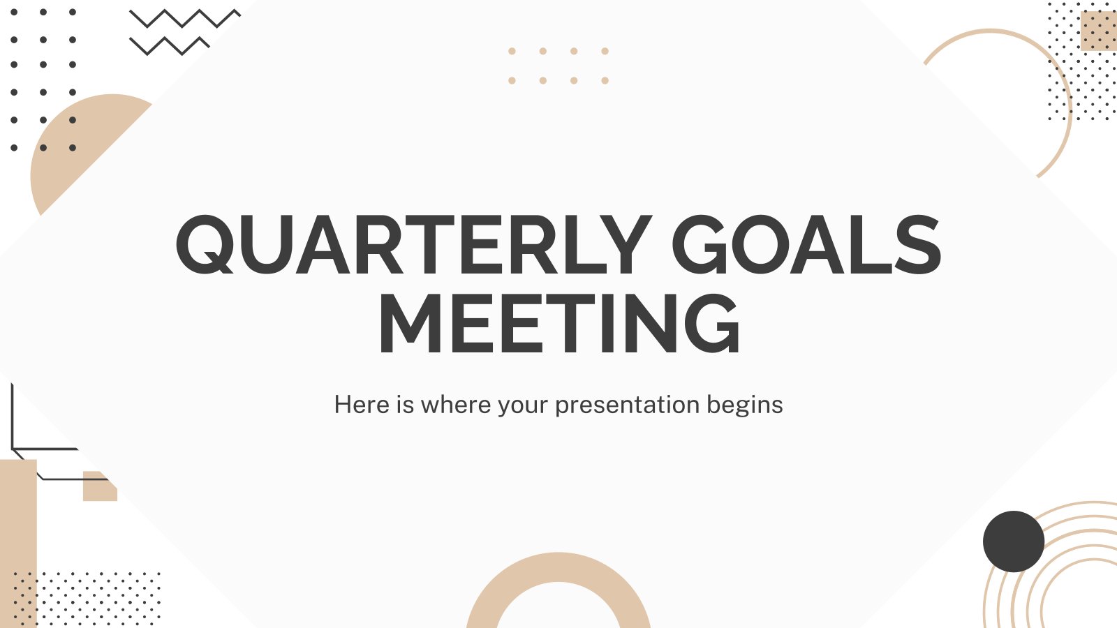 Quarterly Goals Meeting presentation template 