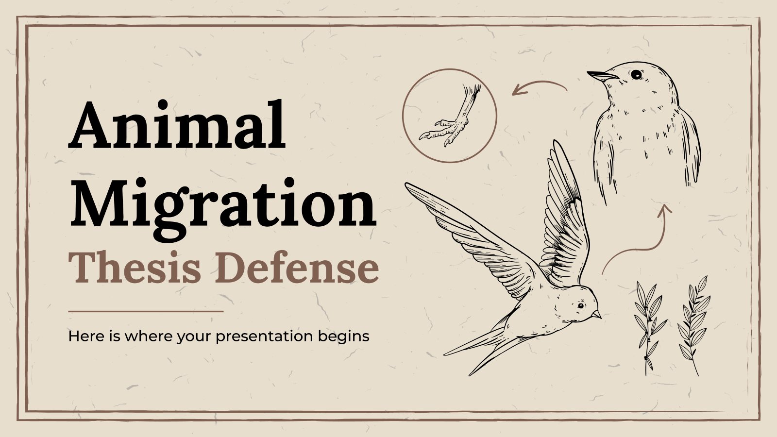 Verteidigung der These zur Tiermigration Präsentationsvorlage