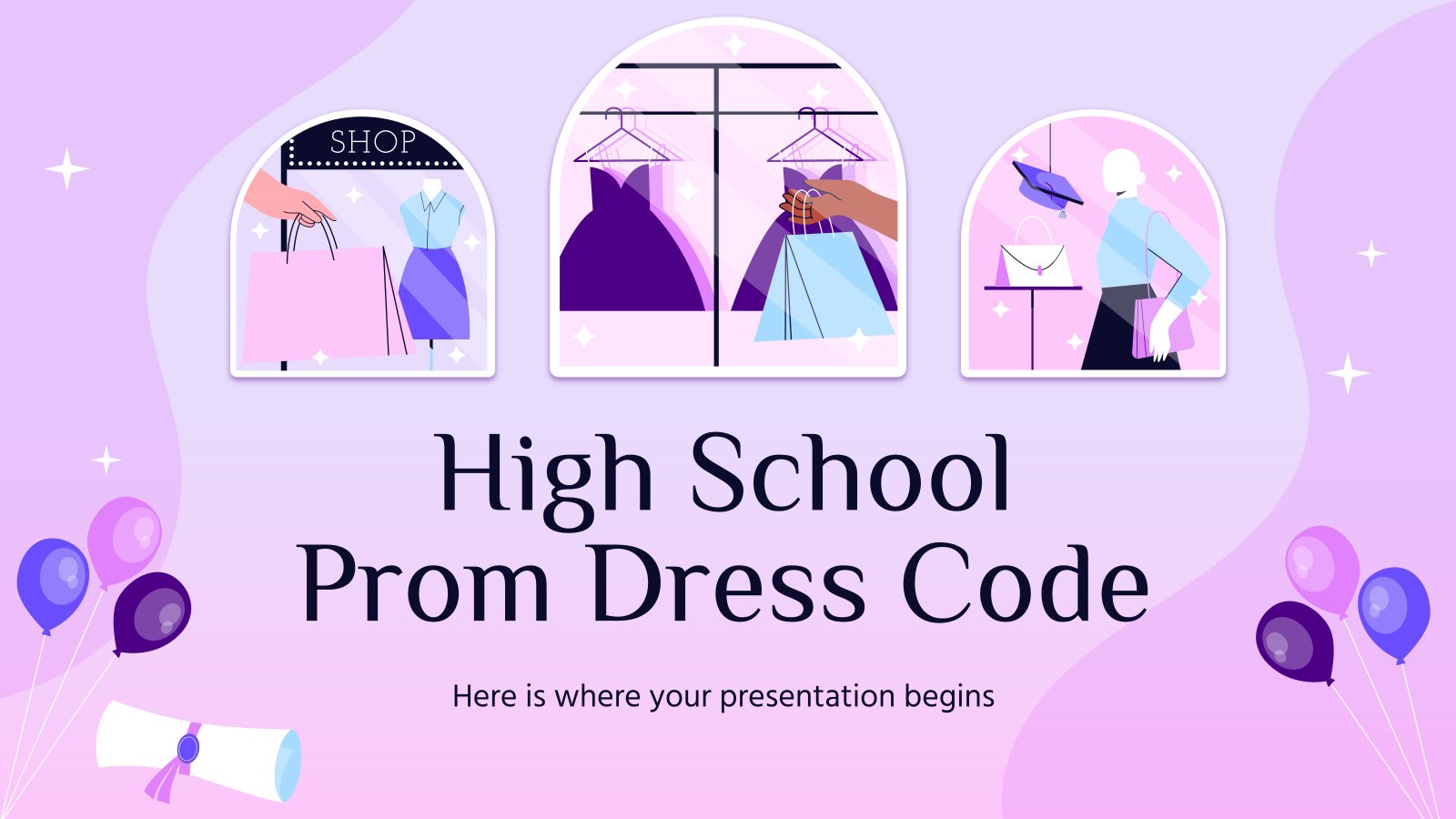 High School Prom Dress Code presentation template 