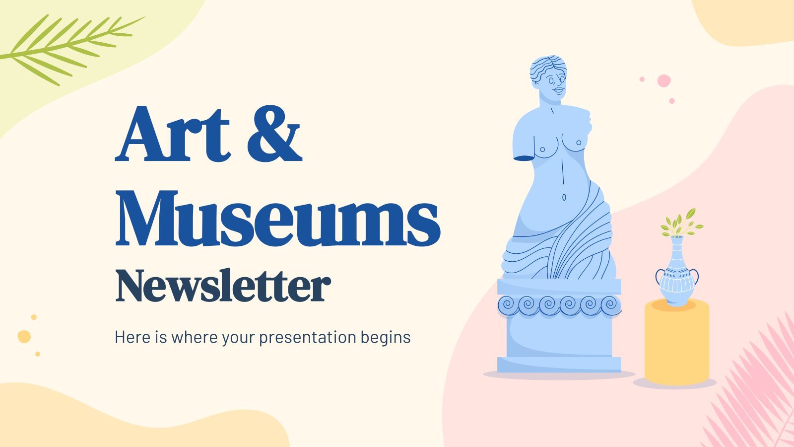 Art & Museums Newsletter presentation template 