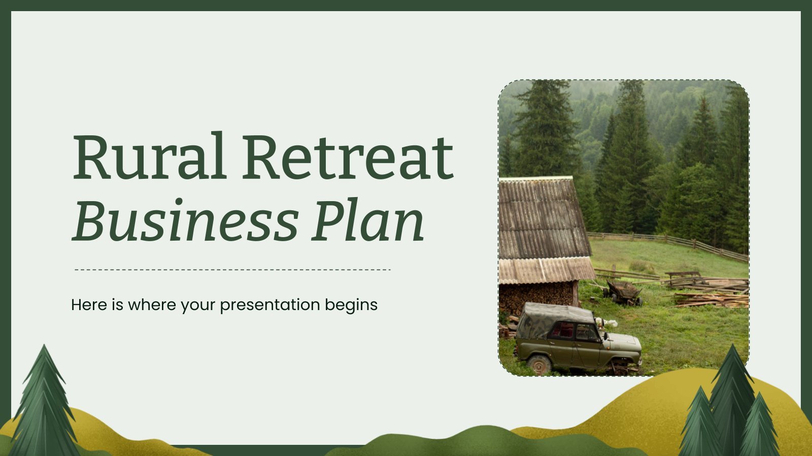 Rural Retreat Business Plan presentation template 