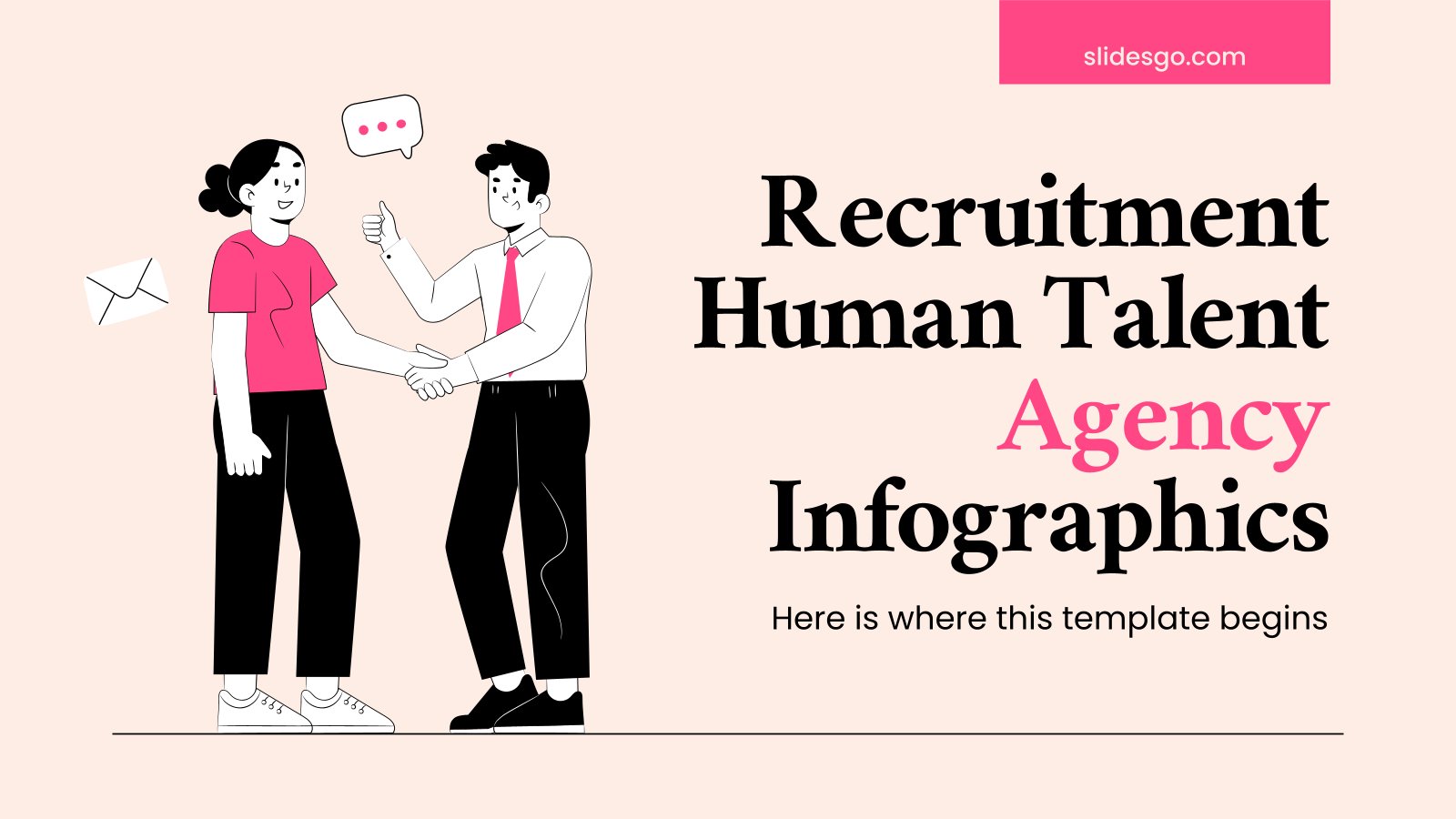 Personalvermittlung Human Talent Agency Infografiken Präsentationsvorlage