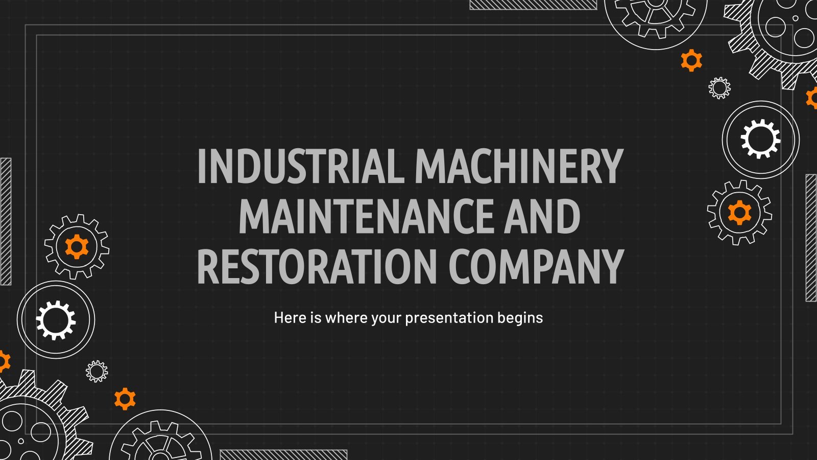 Industrial Machinery Maintenance and Restoration Company presentation template 