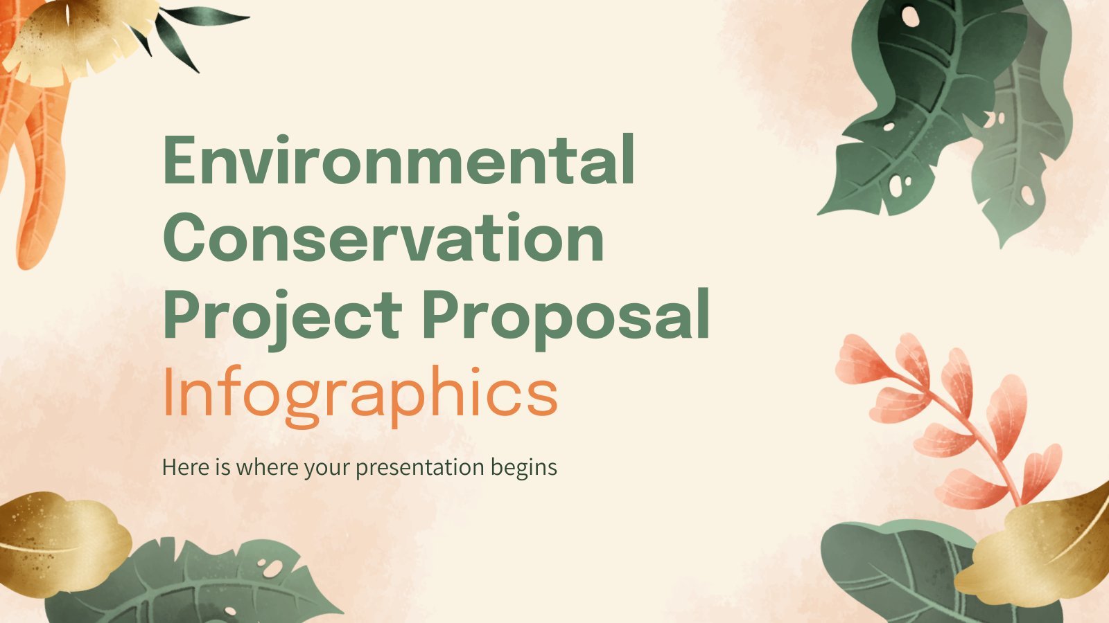 Plantilla de presentación Infografía de propuesta de proyecto de conservación ambiental