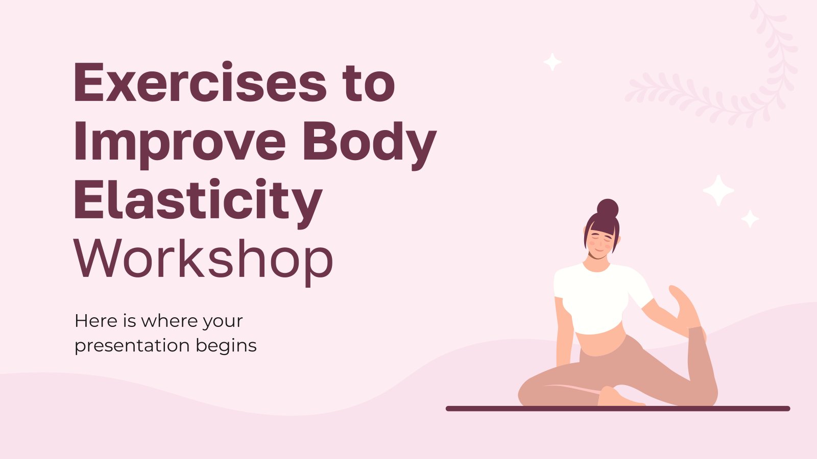 Exercises to Improve Body Elasticity Workshop presentation template 