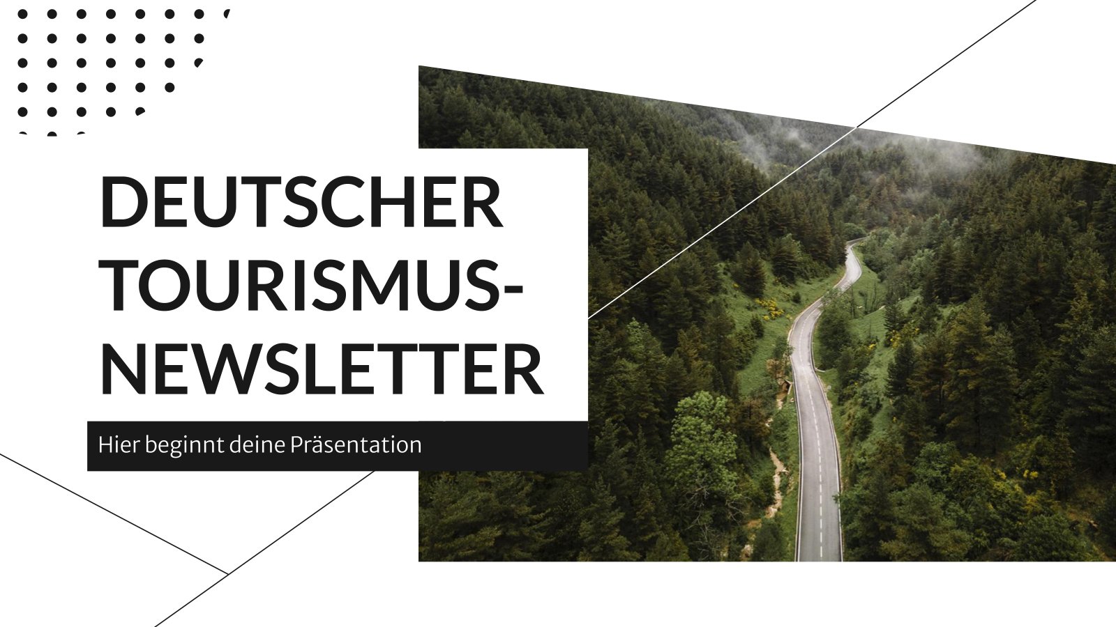 German Tourism Newsletter presentation template 