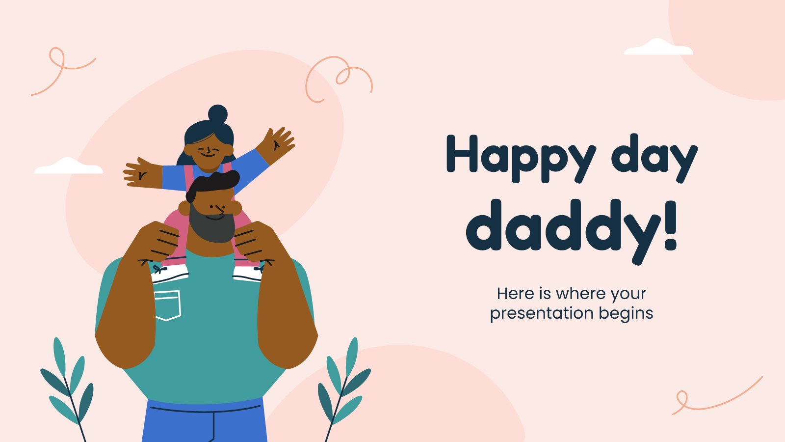 Happy day daddy! presentation template 