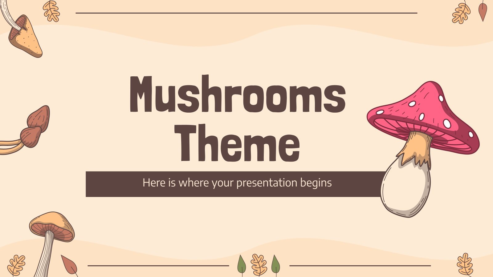 Thème Champignons Modèles de présentation