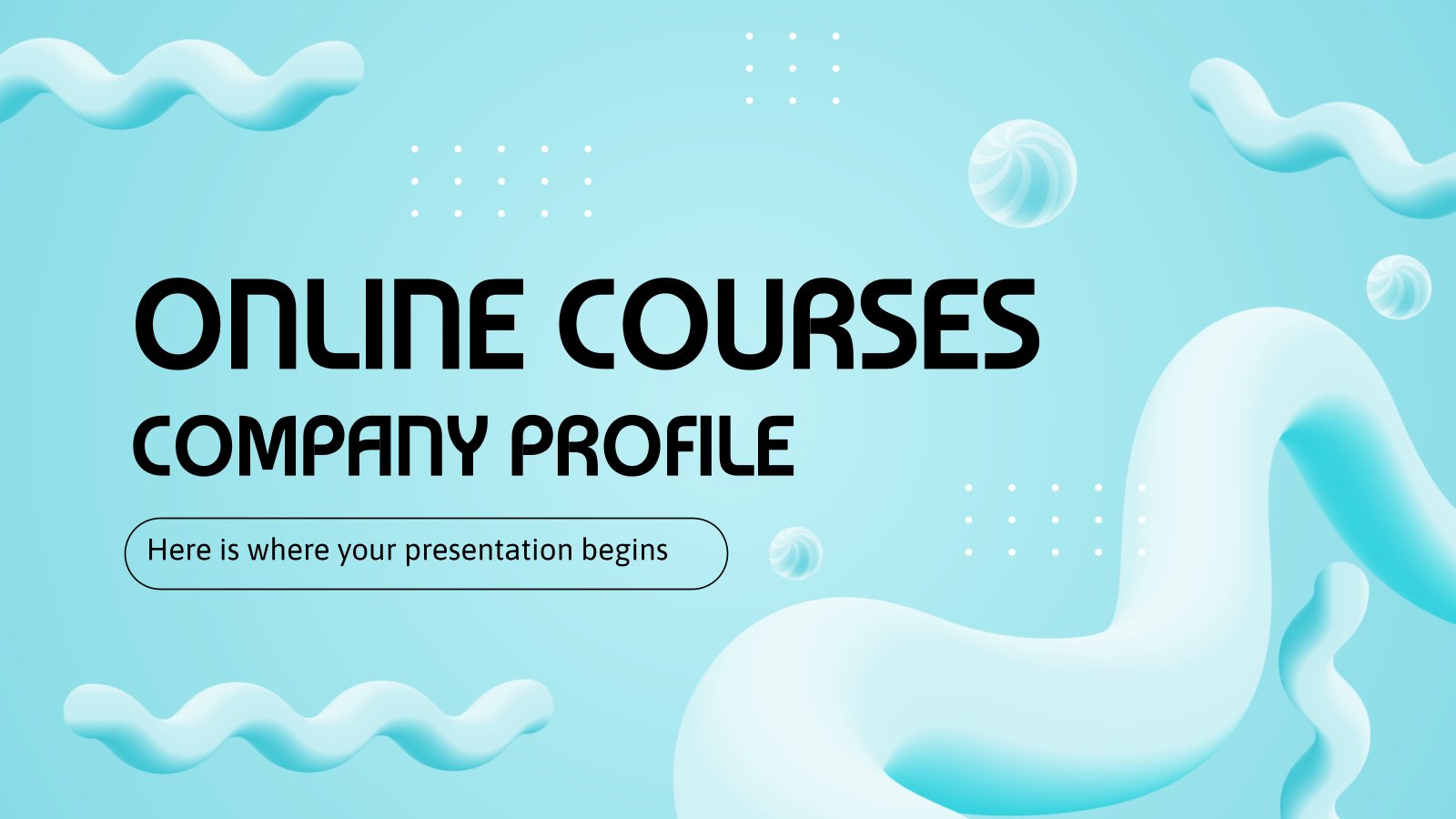 Online Courses Company Profile presentation template 