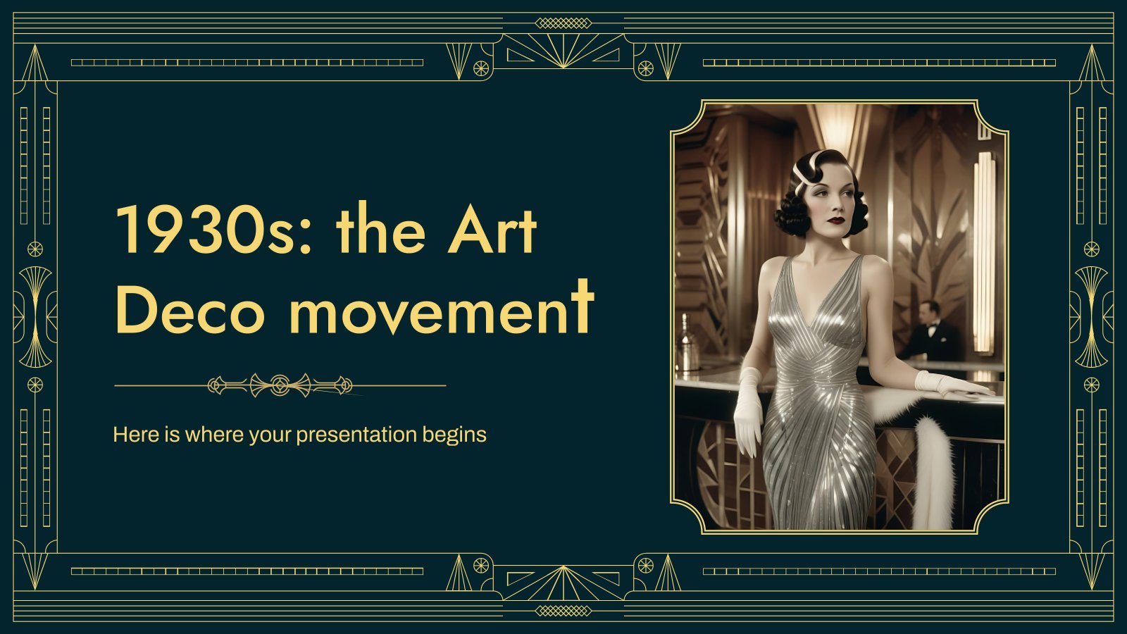 1930s: the Art Deco movement presentation template 