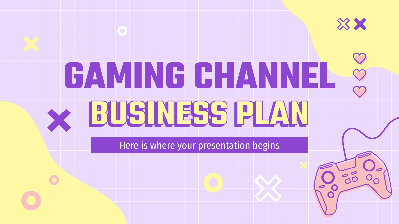 Gaming Channel Business Plan presentation template 