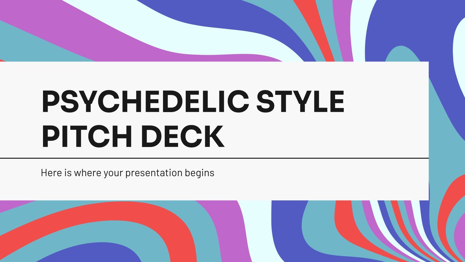 Pitch Deck de style psychédélique Modèles de présentation