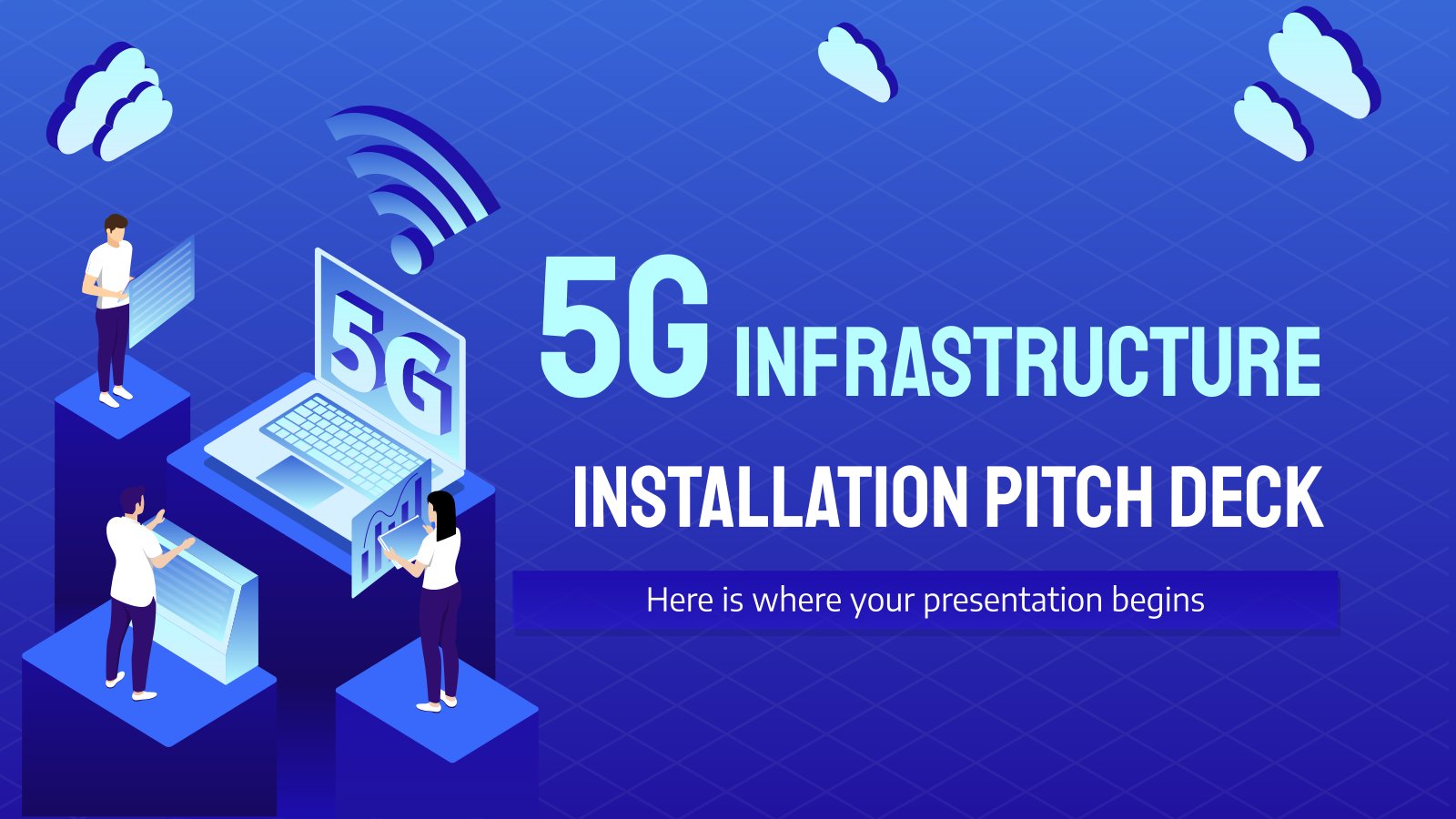 5G 인프라 설치 피치덱 프레젠테이션 템플릿