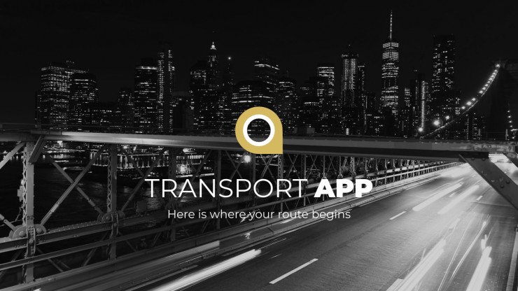 Modelo de apresentação App de transporte