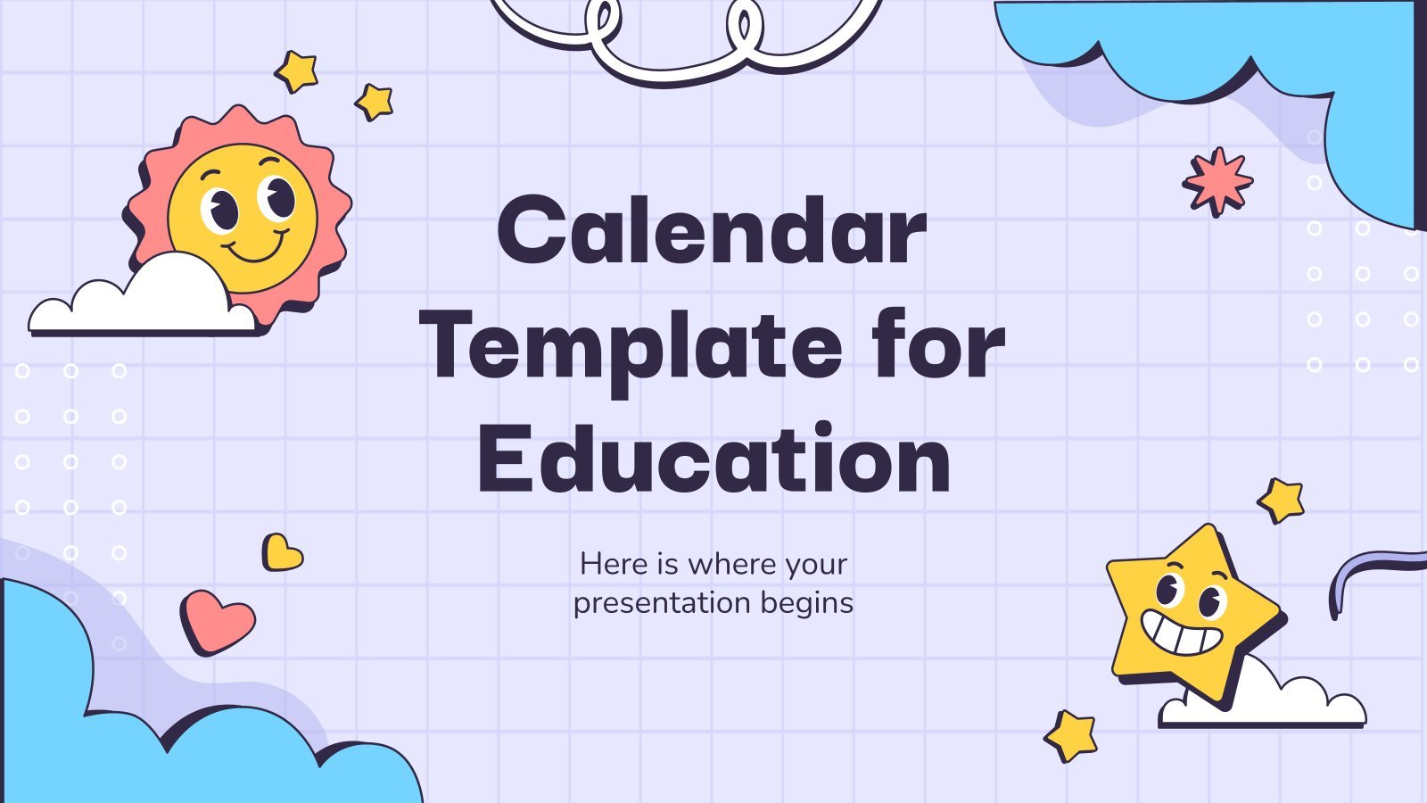 Modèle de calendrier pour l'éducation Modèles de présentation