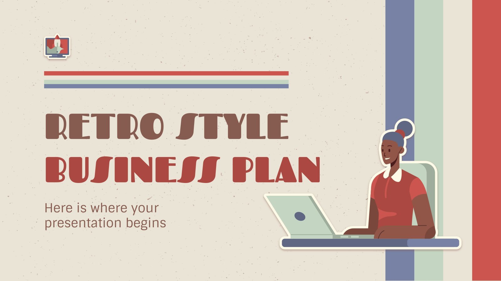 Retro Style Business Plan presentation template 