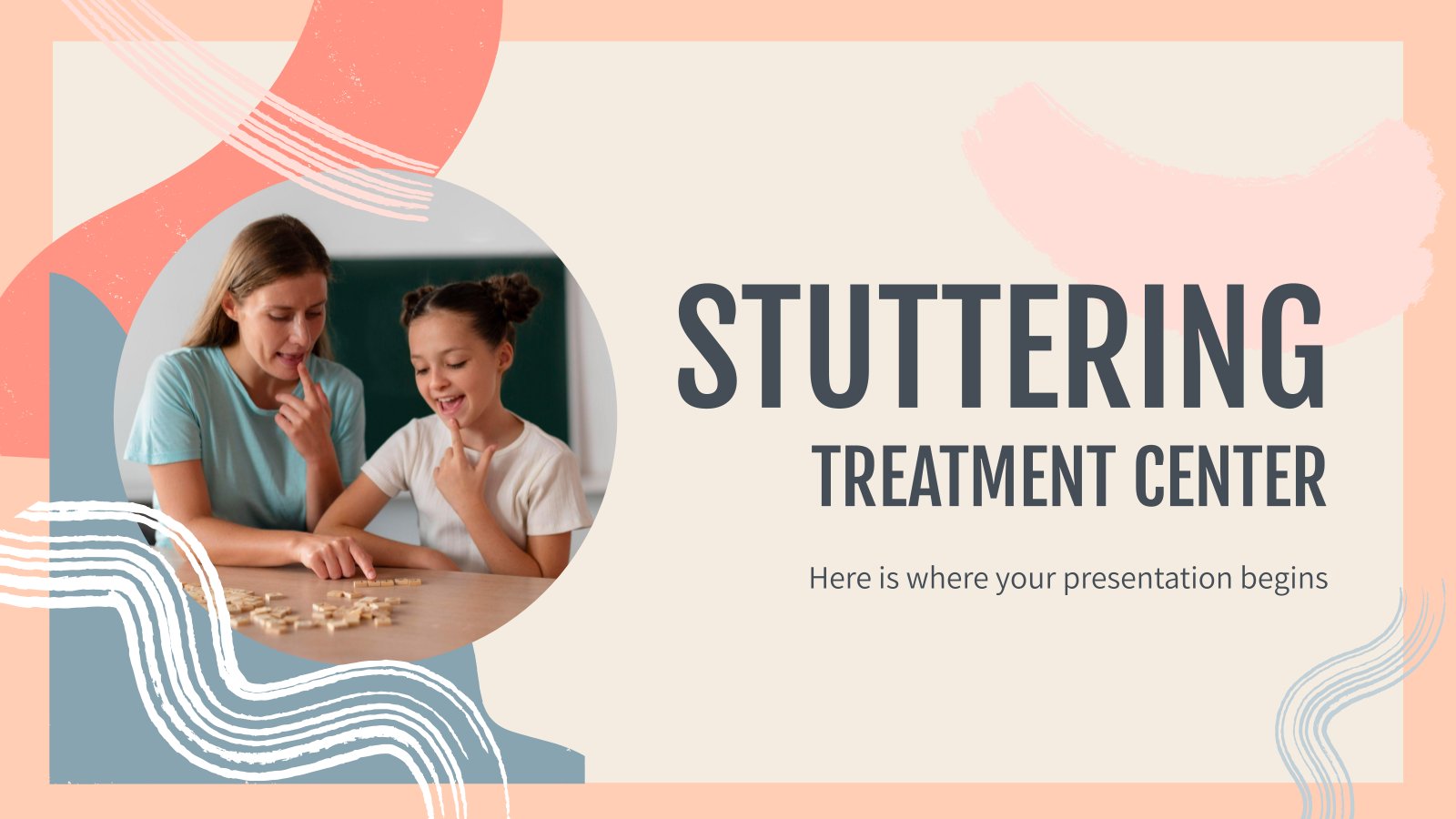 Stuttering Treatment Center presentation template 