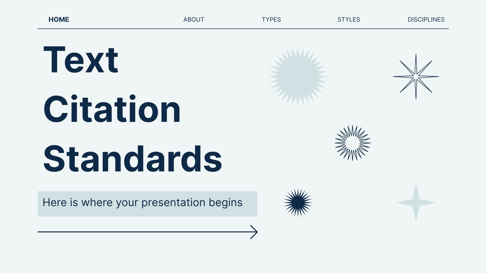 Text citation standards presentation template 