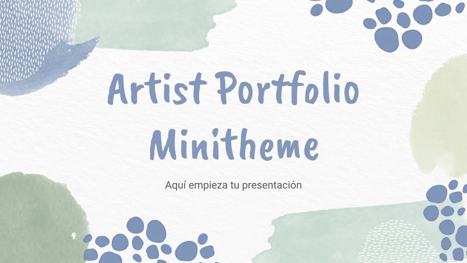 Artist Portfolio Minitheme by Slidesgo presentation template 