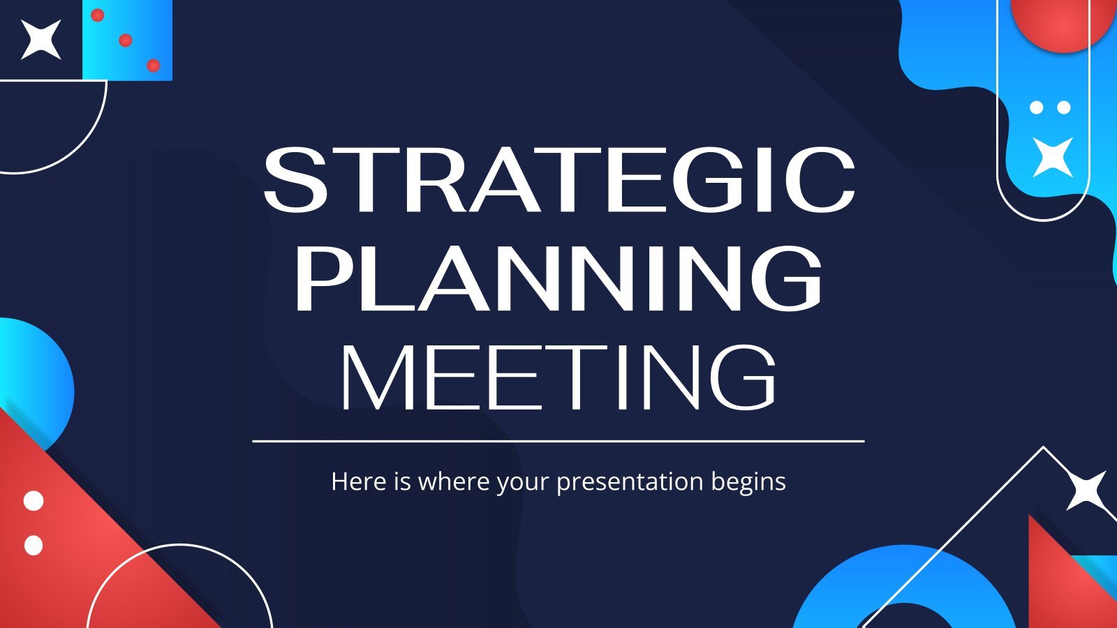 Strategic Planning Meeting presentation template 