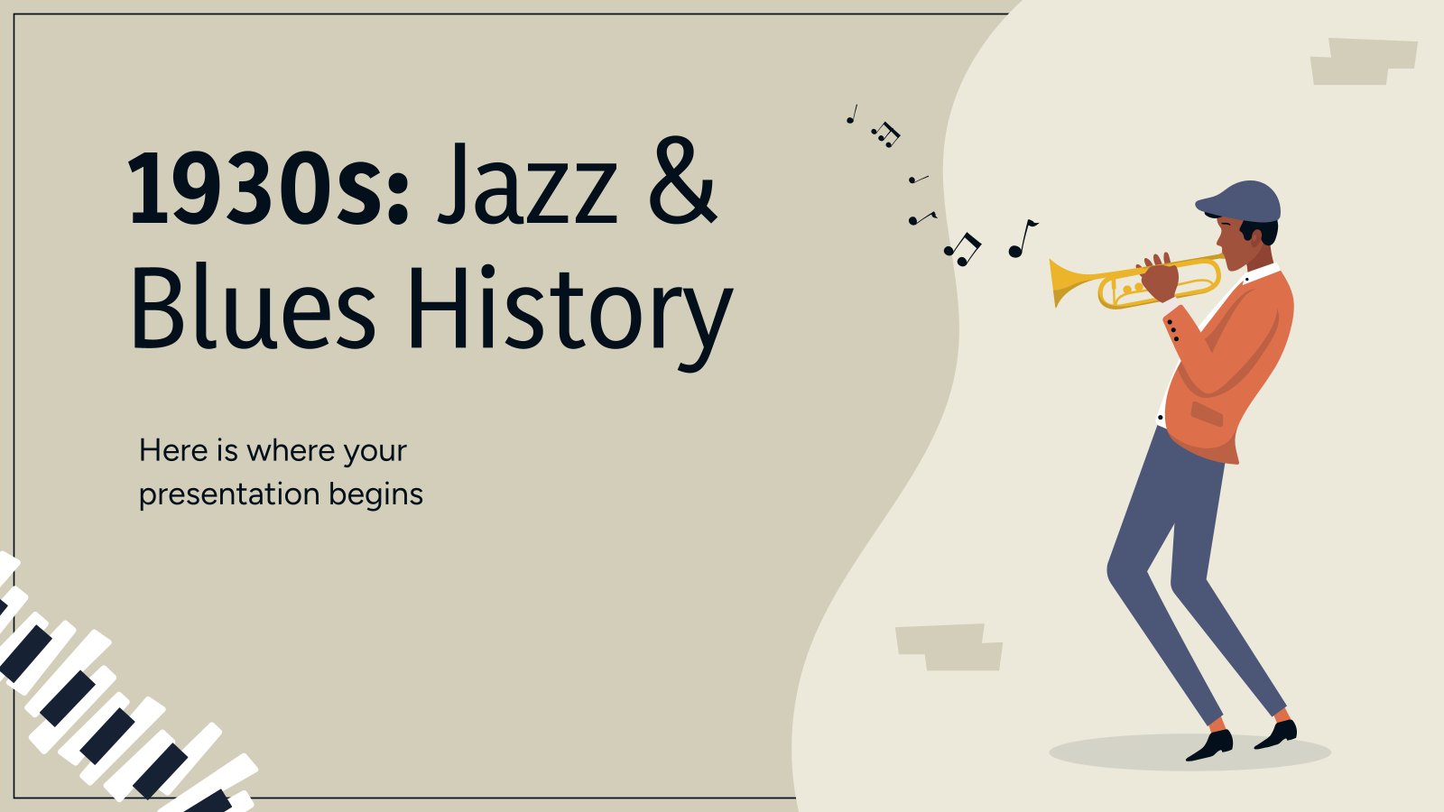 Années 1930 : histoire du jazz et du blues Modèles de présentation