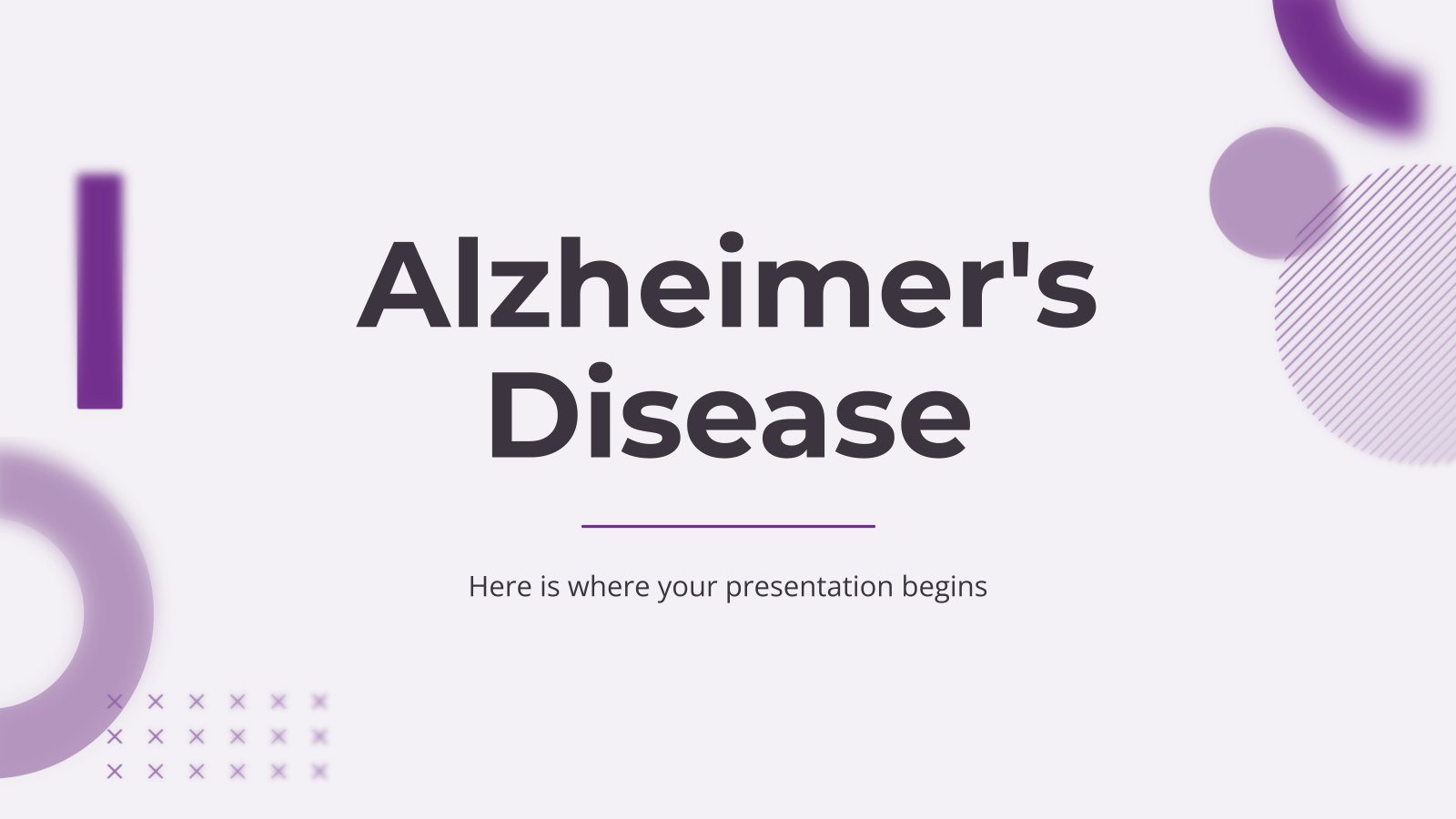 Alzheimer-Erkrankung Präsentationsvorlage