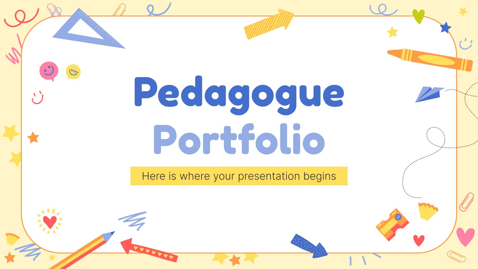 Plantilla de presentación Portafolio de pedagogos