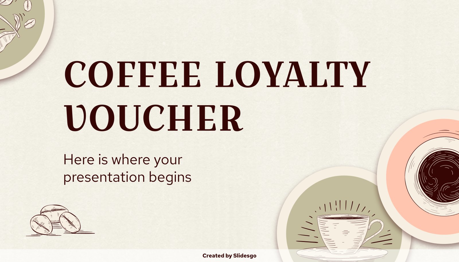 커피 로열티 바우처 프레젠테이션 템플릿