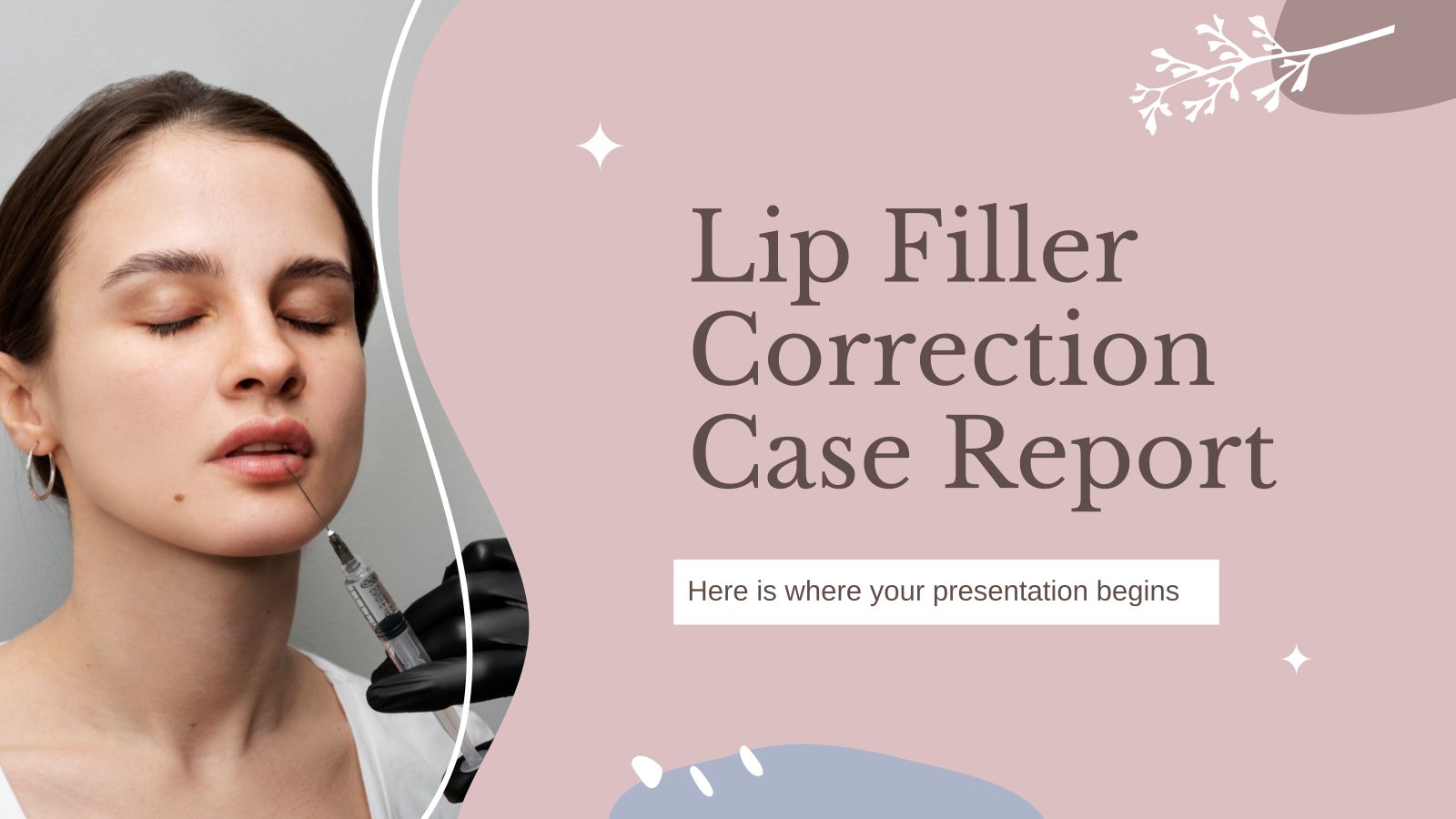 Lip Filler Correction Case Report presentation template 