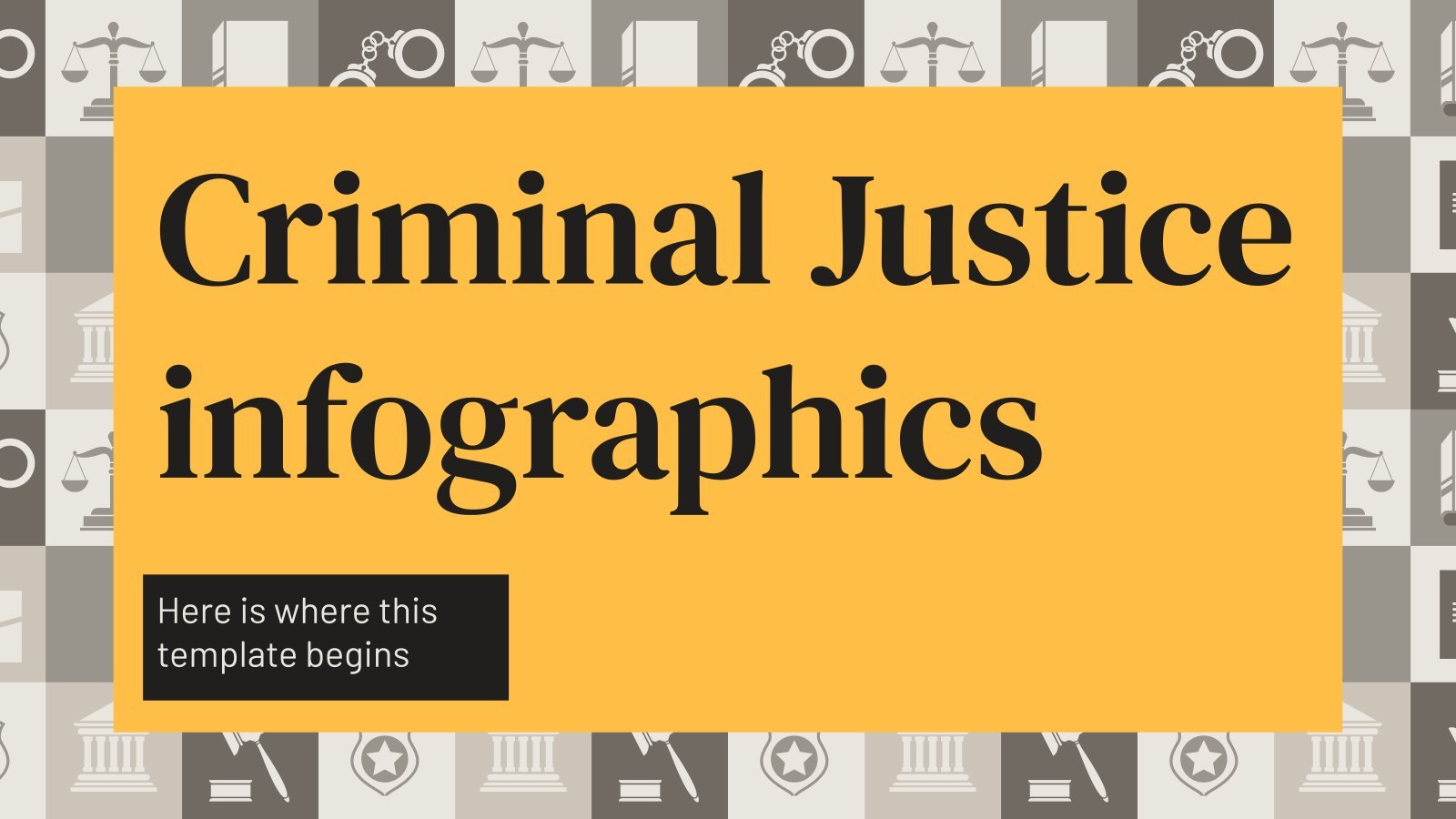 Criminal Justice Infographics presentation template 