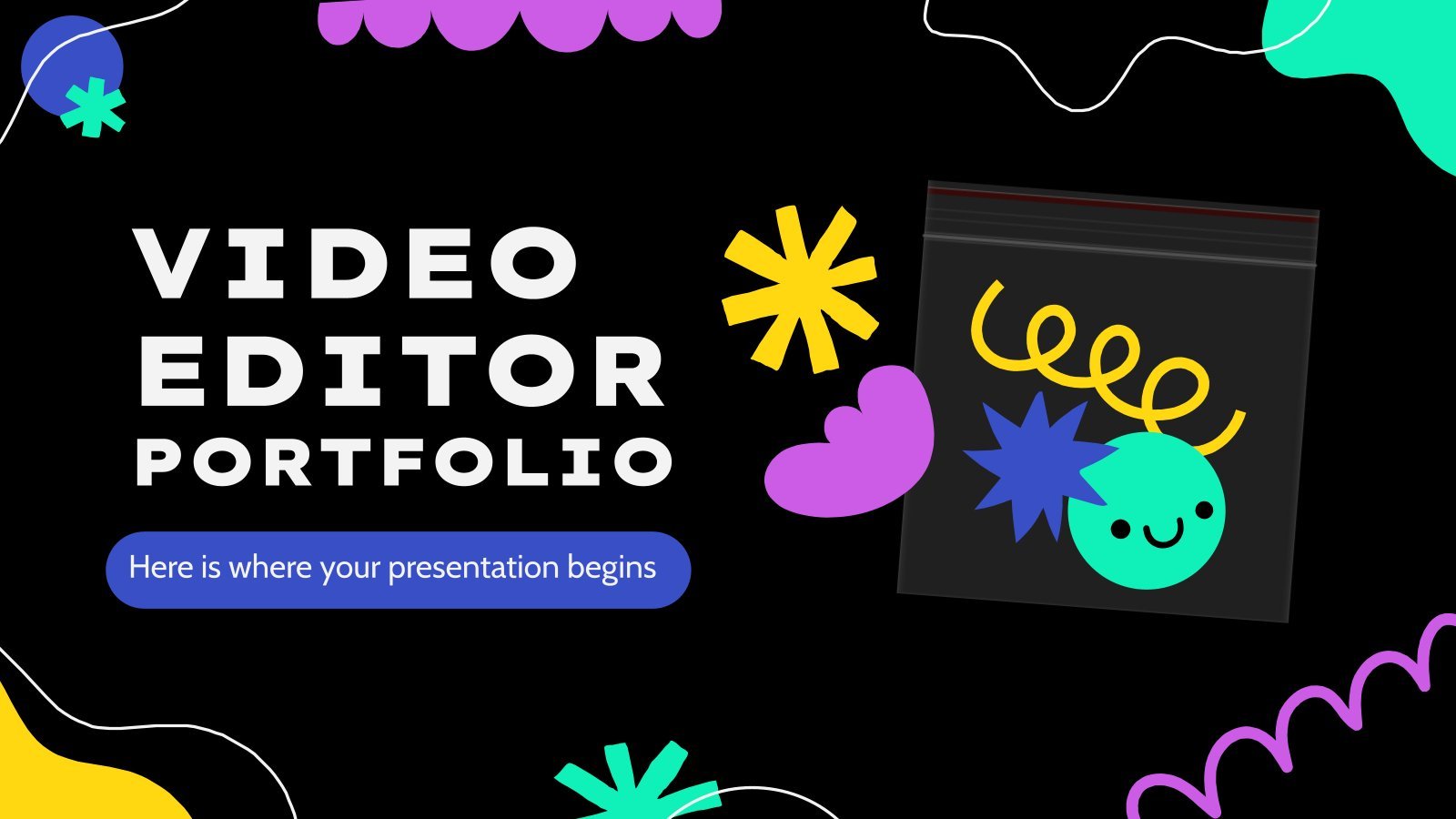 Video Editor Portfolio presentation template 