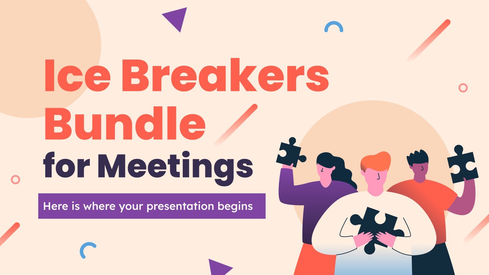 Pack Ice Breakers pour les réunions Modèles de présentation