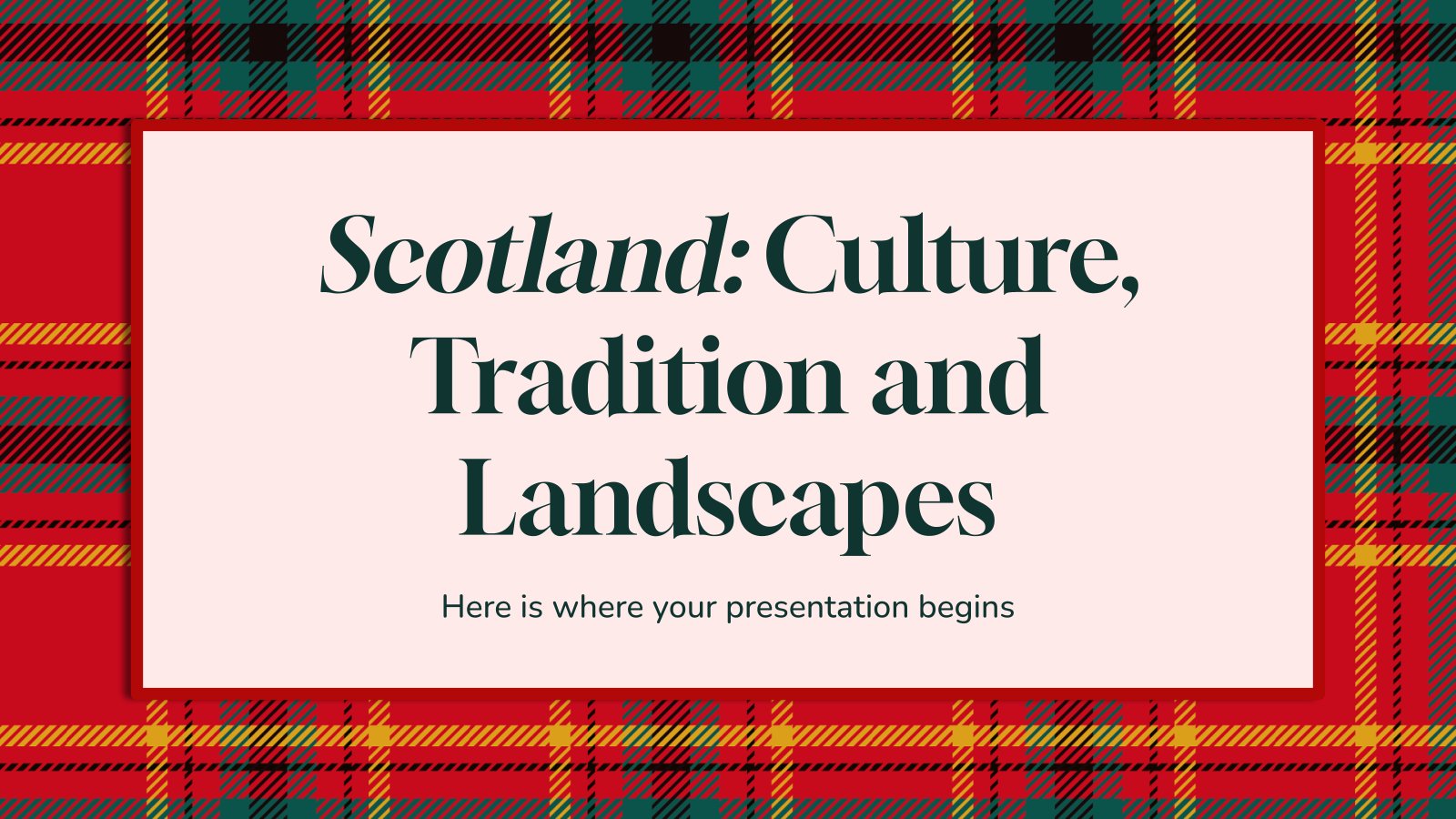 Scotland: Culture, Tradition and Landscapes presentation template 