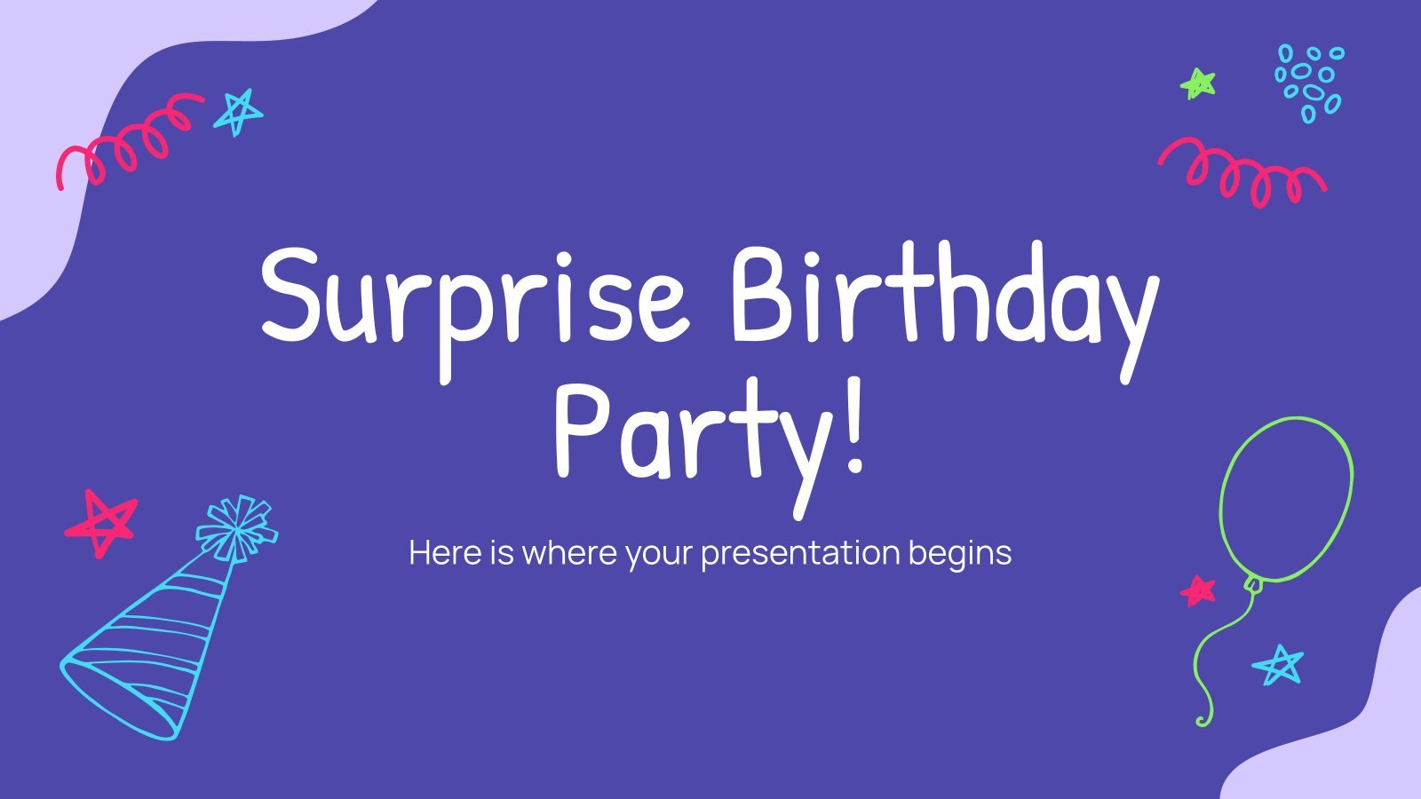 Fête d'anniversaire surprise! Modèles de présentation