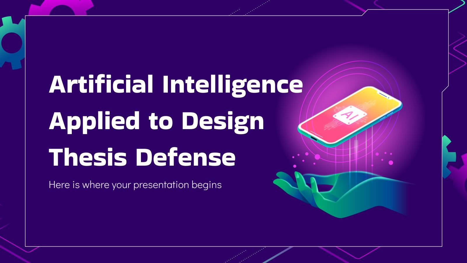 Artificial Intelligence Applied to Design Thesis Defense presentation template 