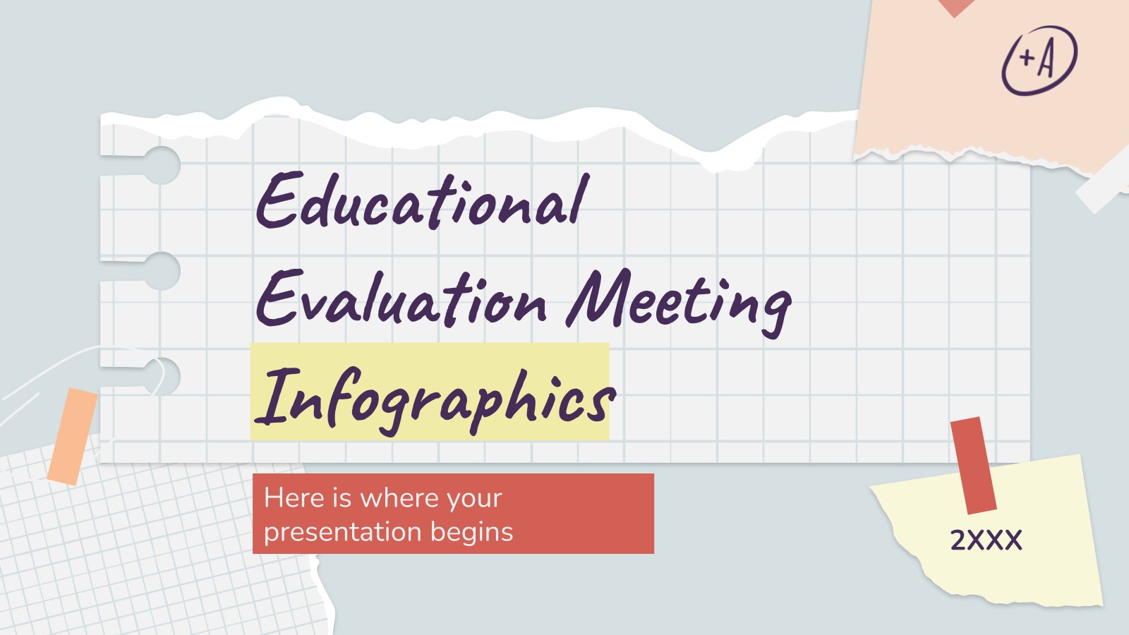 Infografiken zur Bildungsbewertungssitzung Präsentationsvorlage