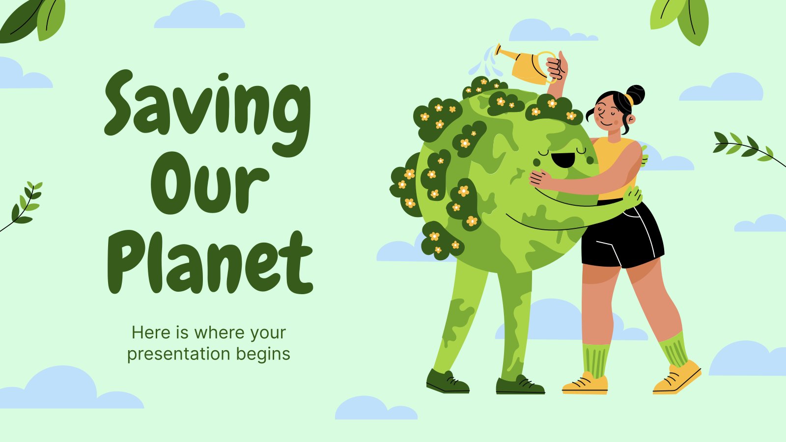 Saving Our Planet presentation template 