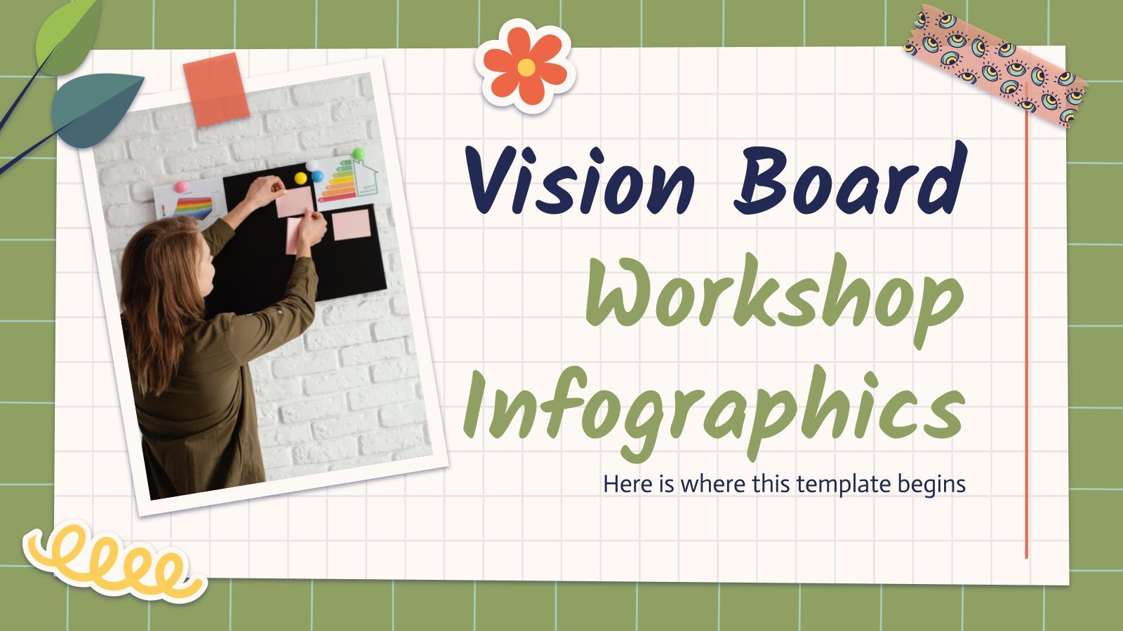 Modelo de apresentação Infográficos Oficina sobre vision boards