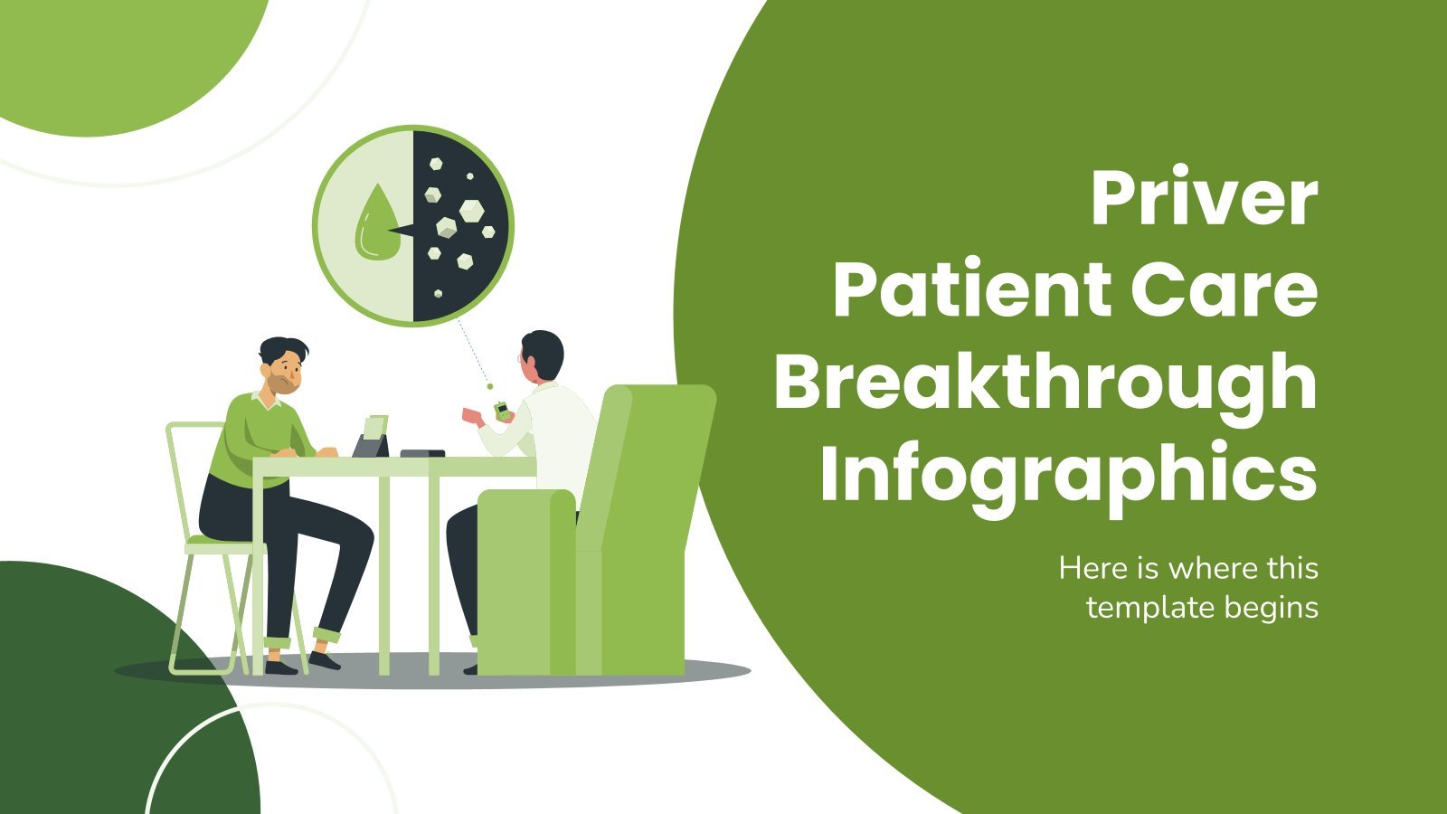 Priver Patientenversorgung Durchbruch Infografiken Präsentationsvorlage