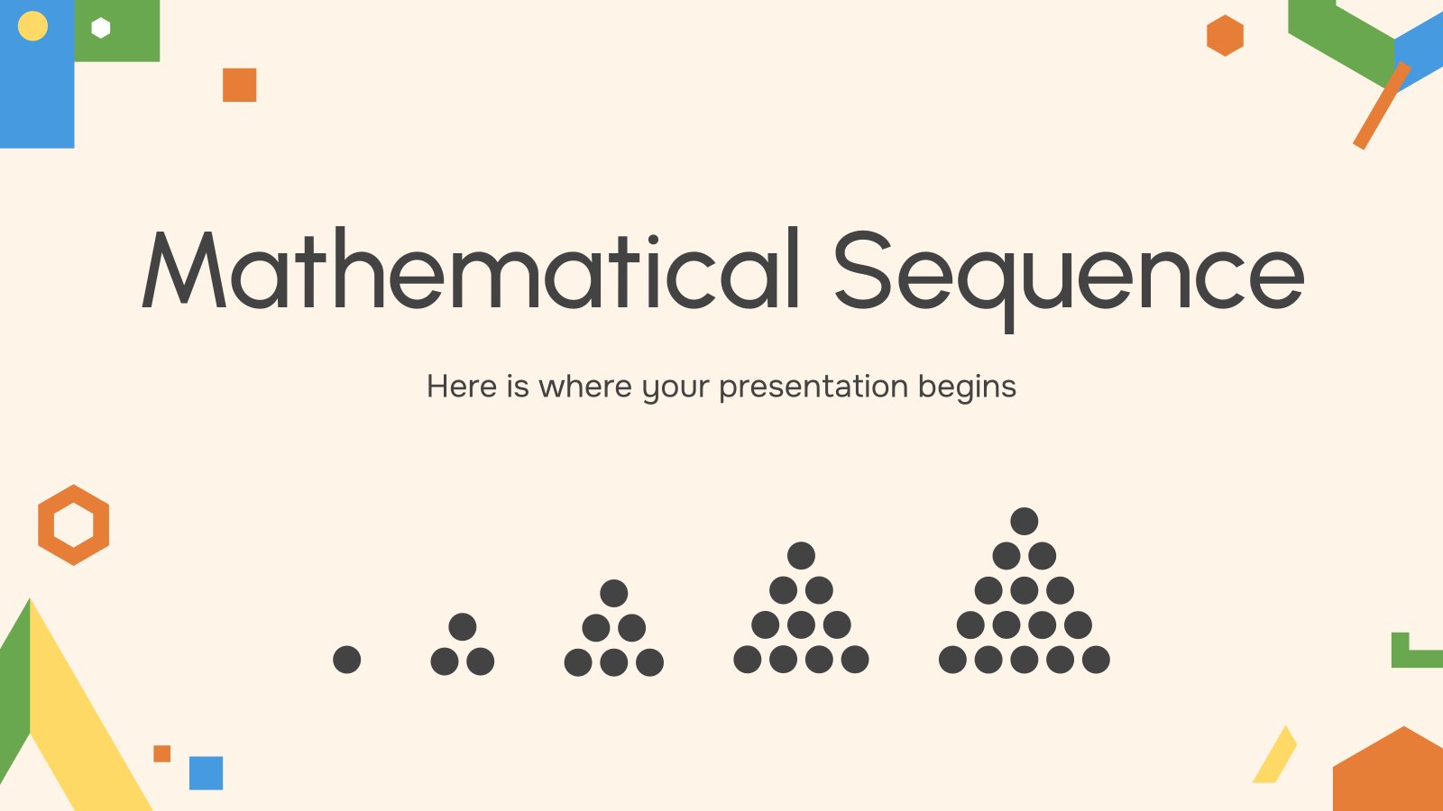 Mathematical Sequence presentation template 